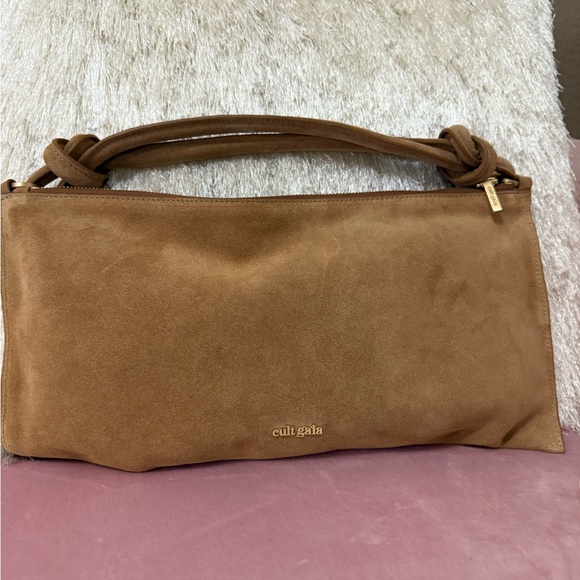CULT GAIA Camel Brown Suede HERA bag - Picture 16 of 16